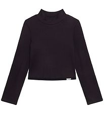 DKNY Blouse - Cropped - Rib - Black