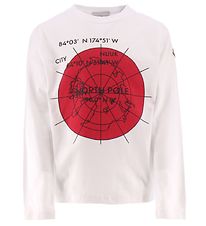 Moncler Bluse - Wei m. Rot
