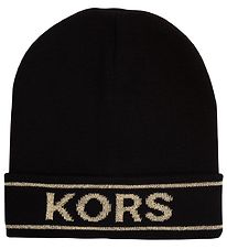 Michael Kors Beanie - Knitted - Black w. Gold