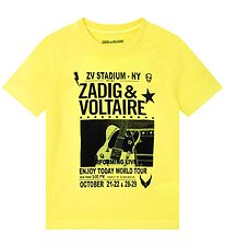 Zadig & Voltaire T-Shirt - Silver Shades - Lemon w. Black