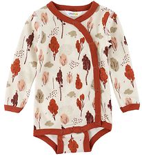 Joha Combinaison Cache-coeur m/l - Laine/Bambou - Blanc/Rouge av