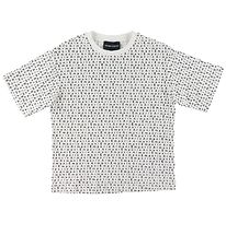 Emporio Armani T-Shirt - Wei/Schwarz m. Text