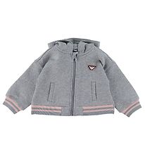 Emporio Armani Cardigan - Grey Melange w. Pink