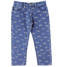 Emporio Armani Jeans - Denim Blue Medium+/Wit m. Logo's