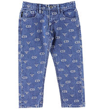 Emporio Armani Jeans - Denim Blue Medium/Vit m. Logotyper