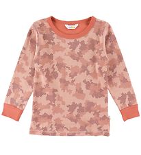 Joha Blouse - Wol/Katoen - Oranje m. Patroon