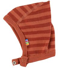 Joha Baby Hat - Wool - Orange/Red Striped