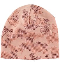 Joha Beanie - Wool/Cotton - 2-layer - Orange w. Pattern