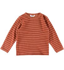 Joha Blouse - Wool - Orange/Red Striped