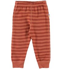 Joha Leggings - Wool - Orange/Red Striped