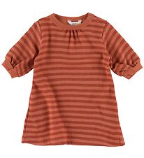 Joha Dress - Wool - Orange/Red Striped
