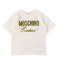 Moschino T-shirt - White w. Gold