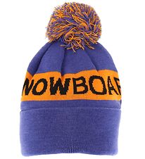 DC Knitted Beanie - Chester - Blue/Orange w. Pom-Pom