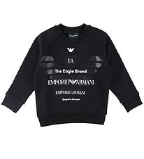 Emporio Armani Sweatshirt - Black w. Text