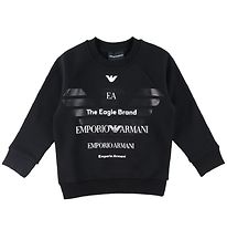 Emporio Armani Sweatshirt - Schwarz m. Text