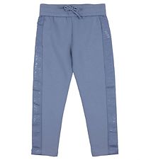 Emporio Armani Trousers - Dusty Blue w. Logo Stripe