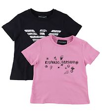 Emporio Armani T-shirts - 2-Pack - Navy/Flamingo