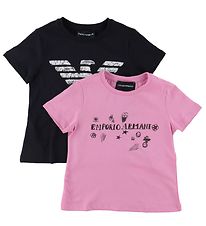 Emporio Armani T-shirts - 2-pack - Navy/Flamingo