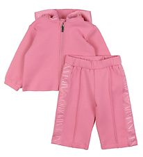 Emporio Armani Trousers/Cardigan - Flamingo w. Logo Stripe