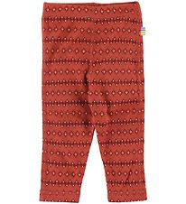 Joha Leggings - ull - Rauðbrúnt M. Mynstur