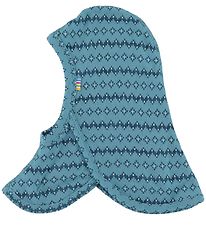 Joha Balaclava - 2-layer - Wool - Blue w. Pattern