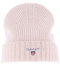 GANT Beanie - Wool/Cotton - 2-layer - Silver Peony