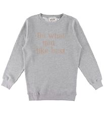 Add to Bag Sweat-shirt - Gris av. Imprim