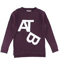 Add to Bag Sweatshirt - Dunkel Lila m. Print