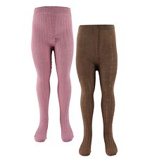 Minymo Tights - 2-Pack - Rib - Orchid Haze