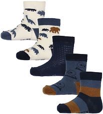 Minymo Socken - 5er-Pack - Total Eclipse m. Muster