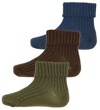 Minymo Sokken - 3-pack - Dark Olive