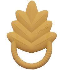 Sebra Teether - Natural Rubber/Latex - Leaf - Chanterelle Yellow