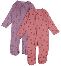 Pippi Baby Jumpsuit - Nightsuit - 2-Pack - Dusty Rose