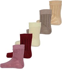 Minymo Ankle Socks - 5-Pack - Orchid Haze