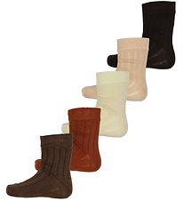 Minymo Socken - Brown -Pack - Cocoa