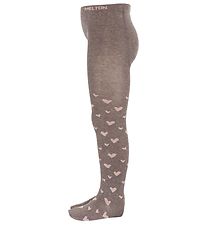 Melton Tights w. Hearts - Denver Melange