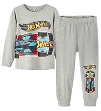 Name It Pyjama Set - NmmNilak HotWheels - Grey Melange