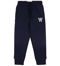 Wood Wood Joggingbuxur - Hlaupa AA - Dökkblátt
