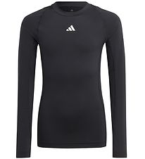 adidas Performance Stuttermabolur - TF LS Tee Y - Svart