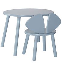 Nofred Mbelset - Tisch/Stuhl - Mausset - Light Blue
