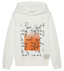 Calvin Klein Huppari - Grafiikka Uusi Placement - Bright White