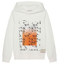 Calvin Klein Hoodie - Graphic New Placement - Bright White