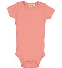 MarMar Bodysuit s/s - Rib - Modal - Pink Delight