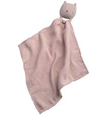 Sebra Snuttefilt m. Bitring - Naturgummi - Ekorren Zappy - Rosa