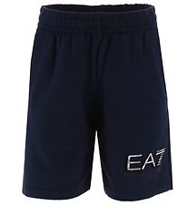 EA7 Sweat Shorts - Navy w. Silver