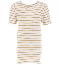 Minimalisma T-shirt - Silk/Cotton - Flower - Honey Stripes