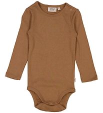 Wheat Bodysuit æ/s - Rib - Caramel