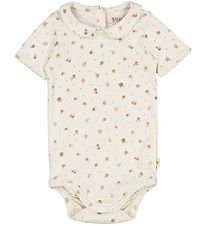 Wheat Bodysuit s/s - Beate - Chalk Flowers