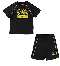 Moschino T-Shirt/Shorts - Noir av. Jaune