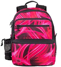 Jeva School Backpack - Square - Pink Lightning